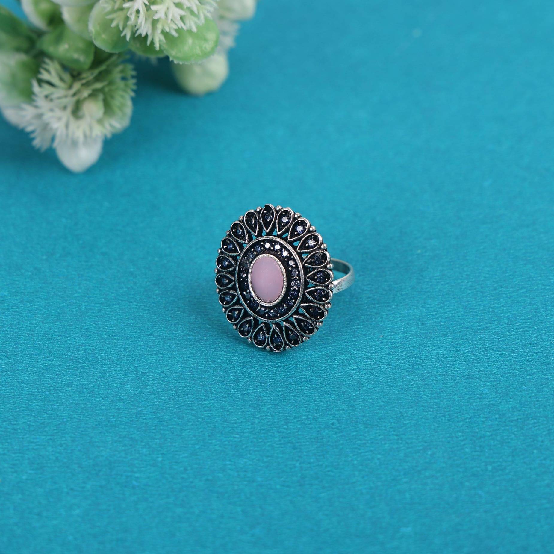     			Sunhari Jewels Pink Rings ( Pack of 1 )