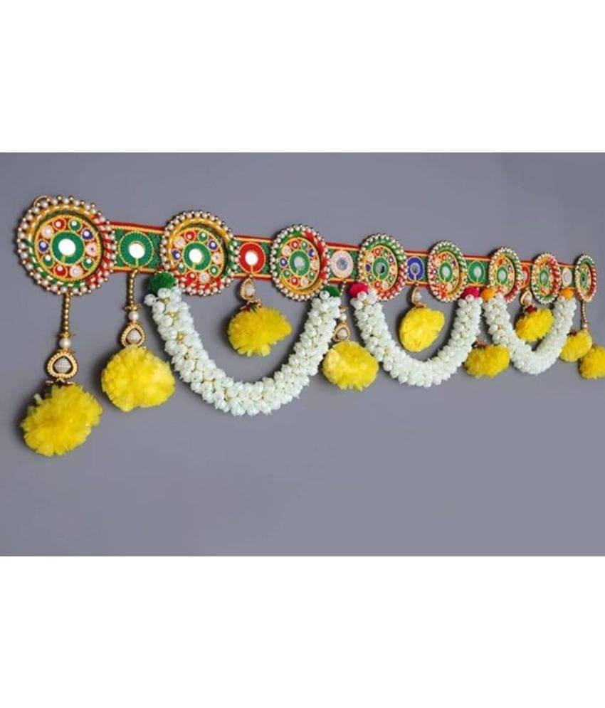     			TORNORY Handmade Bandarwal Toran 3 ft Multi ( Pack of 1 )