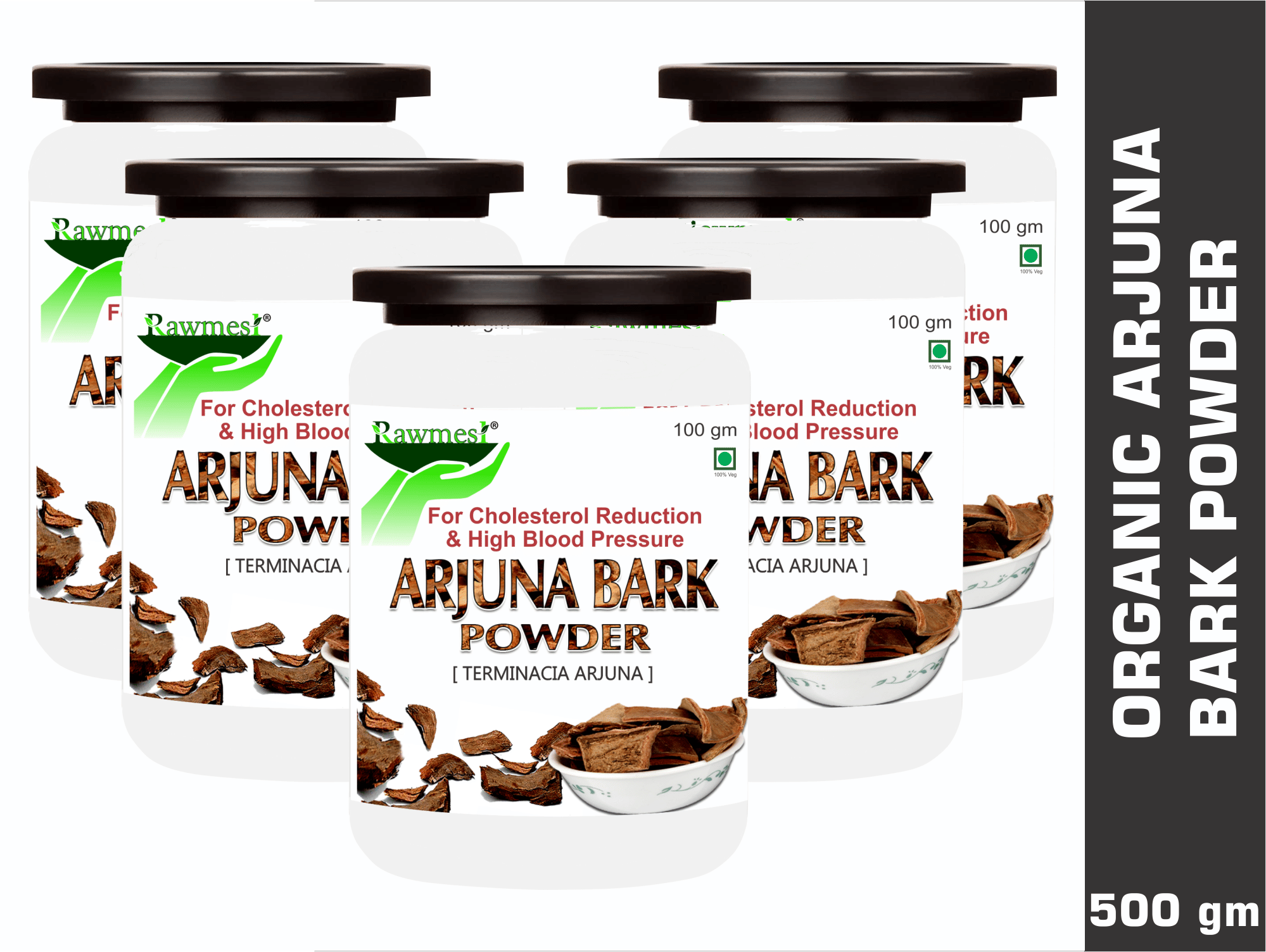 Rawmest Arjuna Bark Powder 100 Gm Pack of 5 Rawmest Arjuna Bark Powder 100 Gm Pack of 5