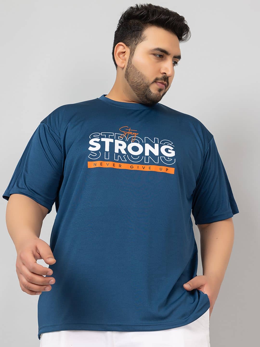 Chkokko Pack of 1 Polyester Regular Fit Men's T-Shirt ( Blue )
