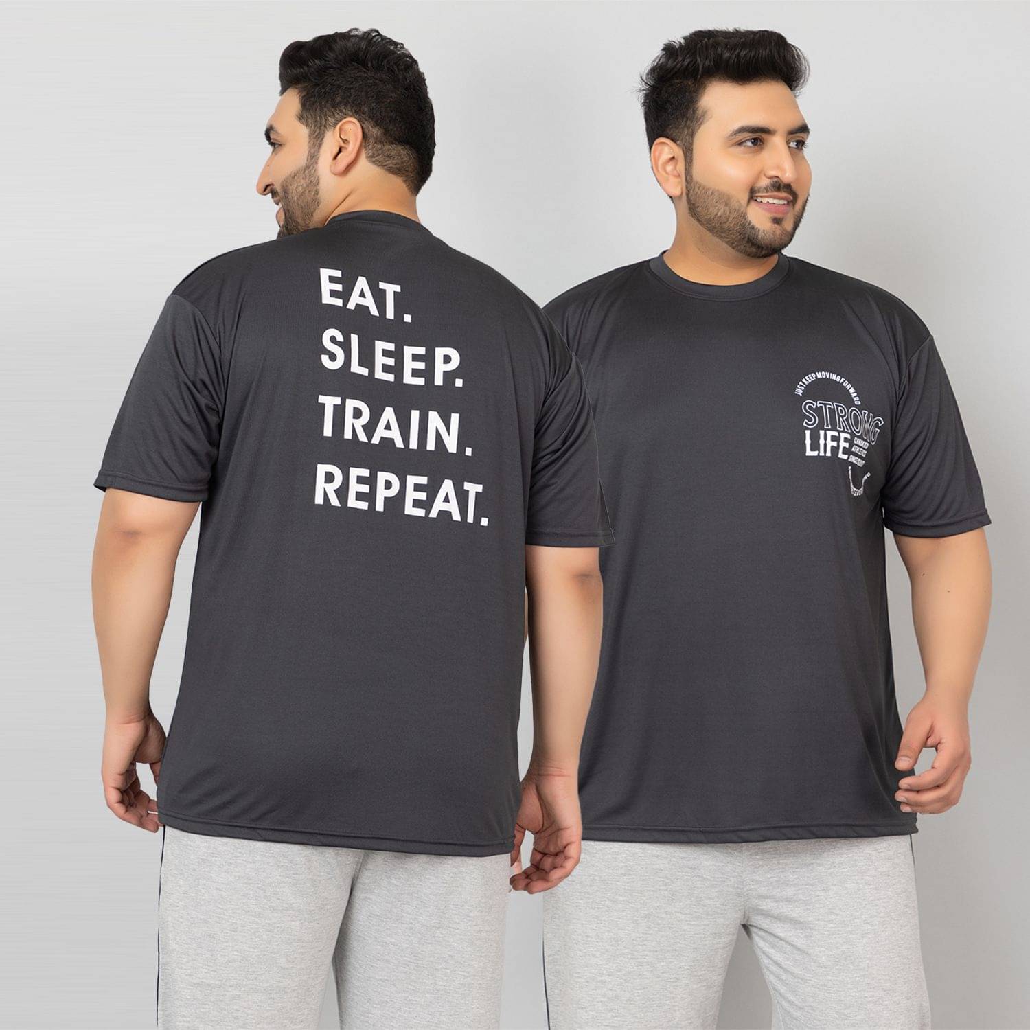     			Chkokko Pack of 1 Polyester Regular Fit Men's T-Shirt ( Grey )