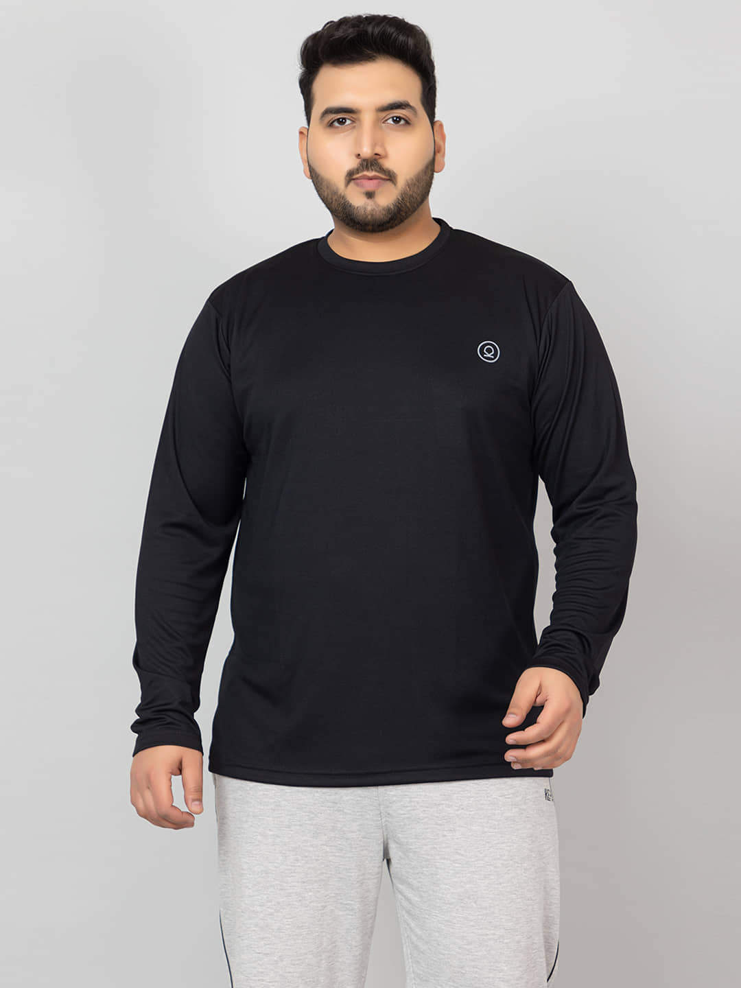 Chkokko Pack of 1 Polyester Regular Fit Men's T-Shirt ( Black )