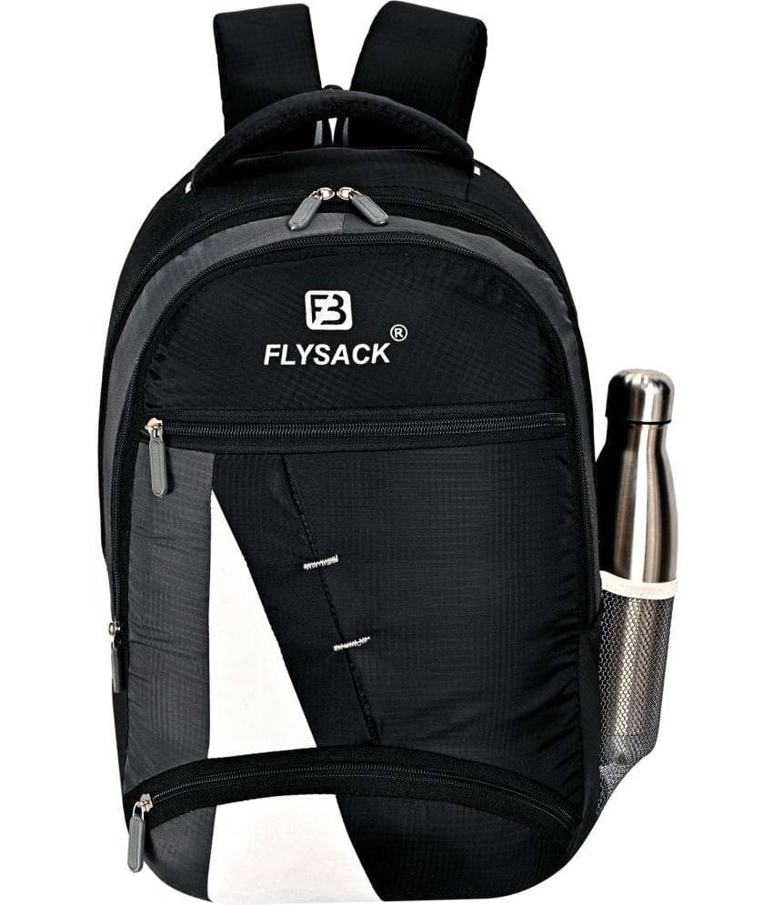     			FLYSACK Black PU Backpack ( 40 Ltrs )