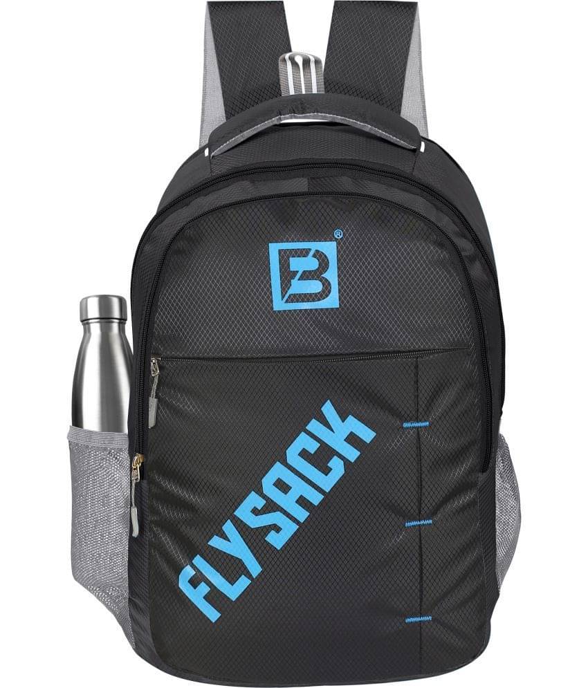     			FLYSACK Black PU Backpack ( 40 Ltrs )