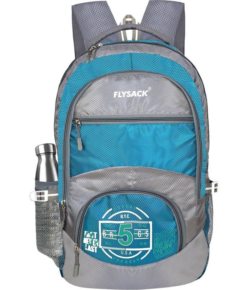    			FLYSACK Light Blue PU Backpack ( 50 Ltrs )