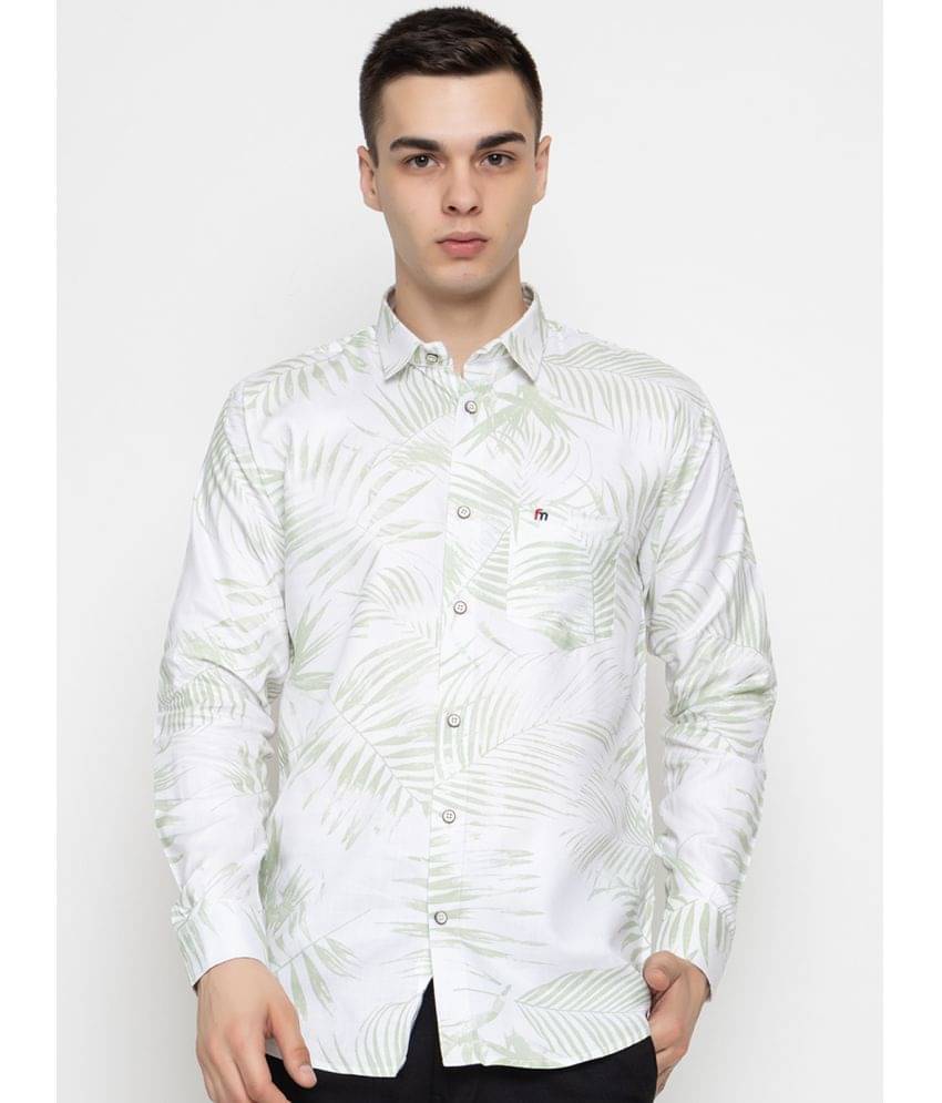    			FREKMAN Cotton Blend Regular Fit Printed Full Sleeves Men's Casual Shirt - Green ( Pack of 1 )