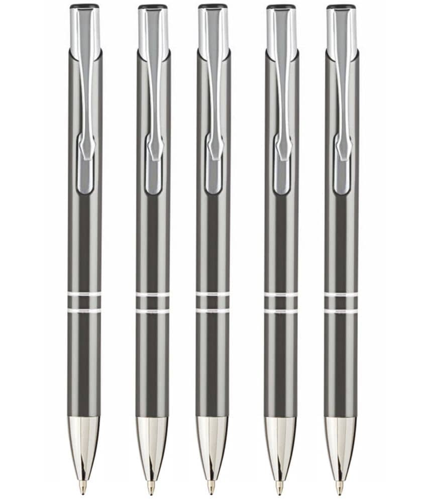 K K CROSI Metal Pen Pack of 5pcs Grey Colour Ball Pen  (Pack of 5, Blue Ink) - Stationery | Buy online on ZillyBuy