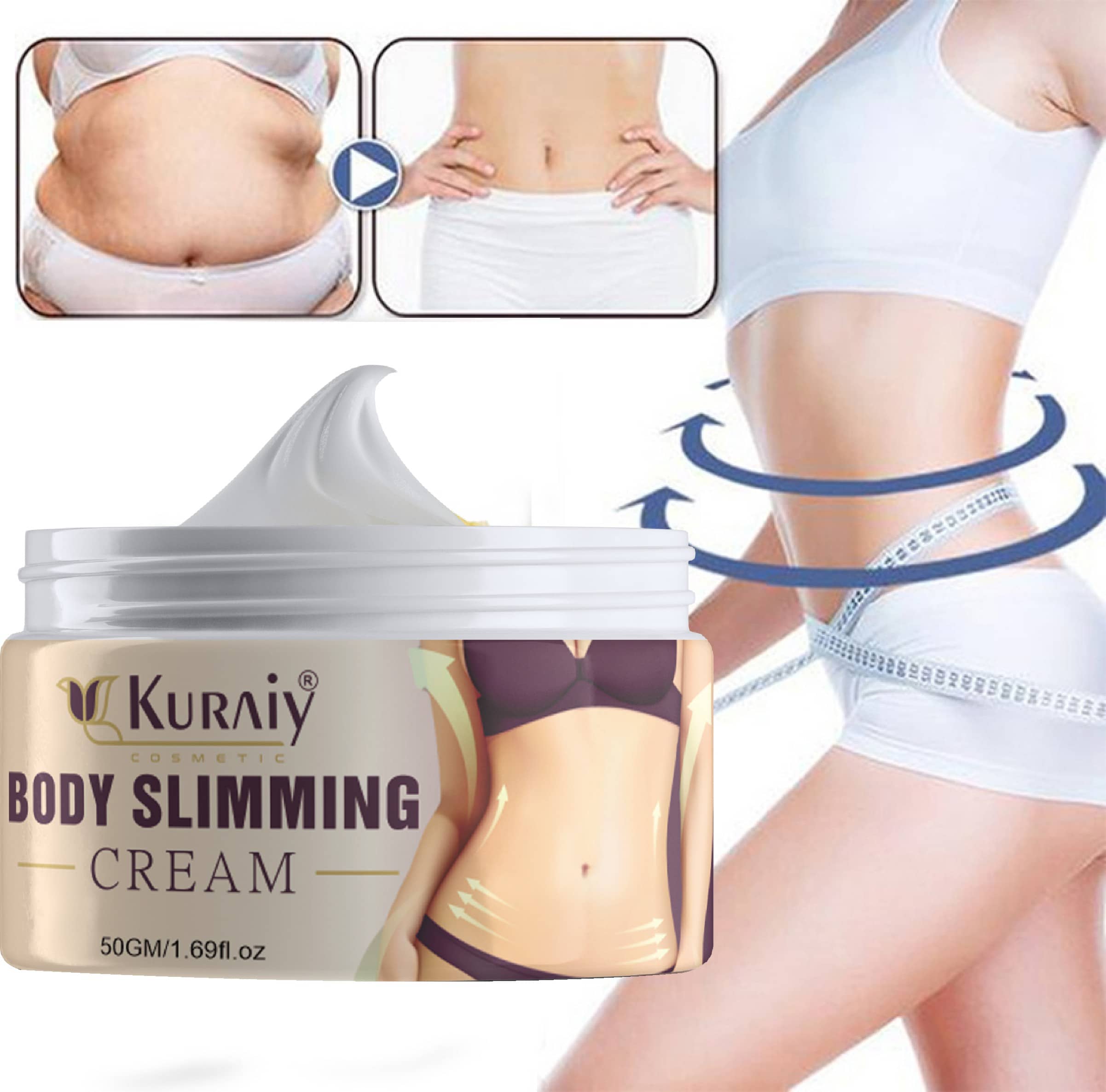KURAIY NEW Weight Loss For Women & Men Belly Fat cream Weight Loss cream Pack Of 2
