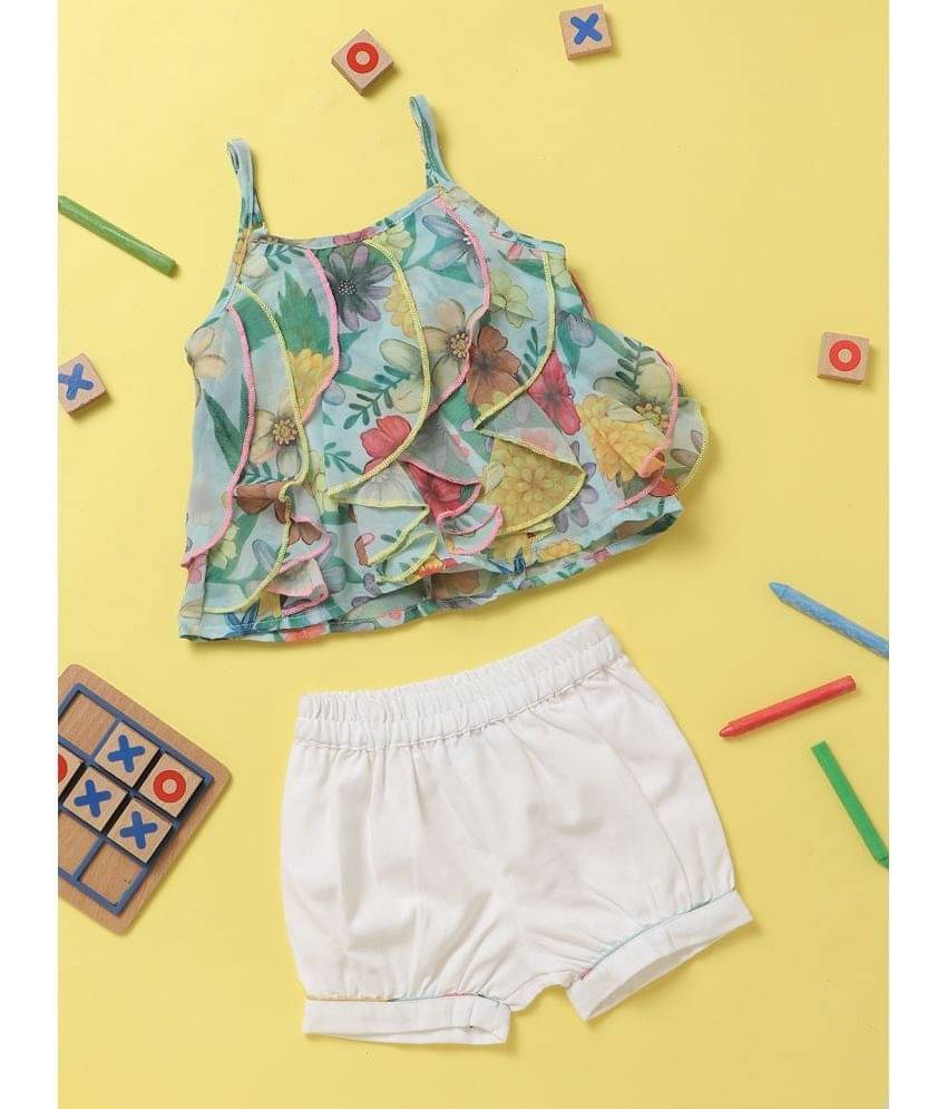     			Nauti Nati Multicolor Polyester Baby Girl Top & Shorts ( Pack of 1 )
