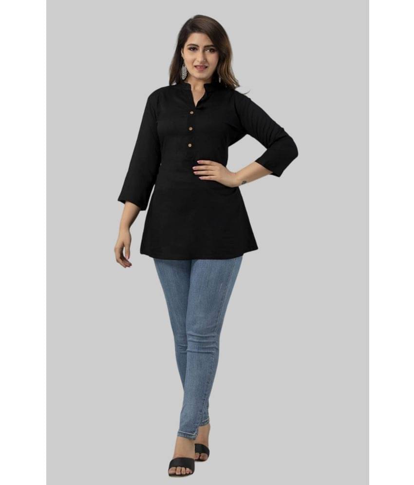 PP Kurtis Rayon Solid Straight Women's Kurti - Black ( Pack of 1 )     			PP Kurtis Rayon Solid Straight Women's Kurti - Black ( Pack of 1 )