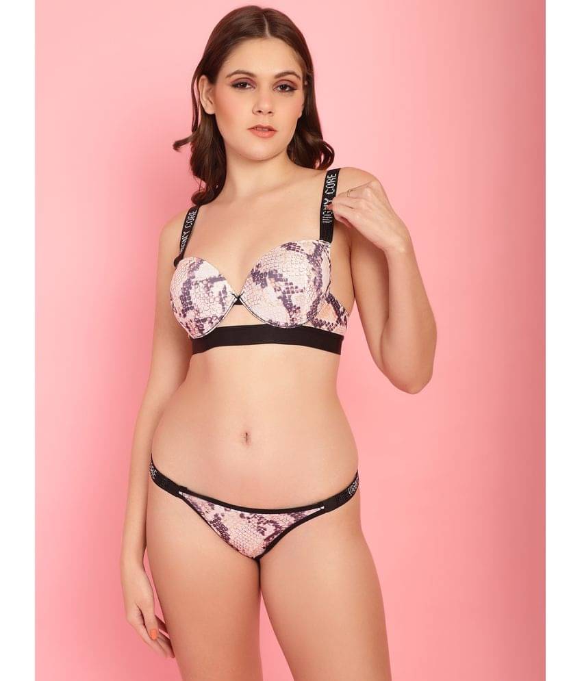 PrettyCat Polyester Women's Bra & Panty Set ( Multicolor ) PrettyCat Polyester Women's Bra & Panty Set ( Multicolor )