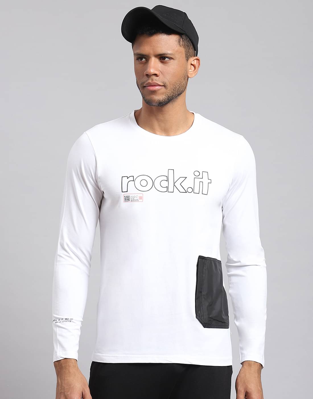 Rock.it Pack of 1 Polyester Regular Fit Men's T-Shirt ( White ) Rock.it Pack of 1 Polyester Regular Fit Men's T-Shirt ( White )