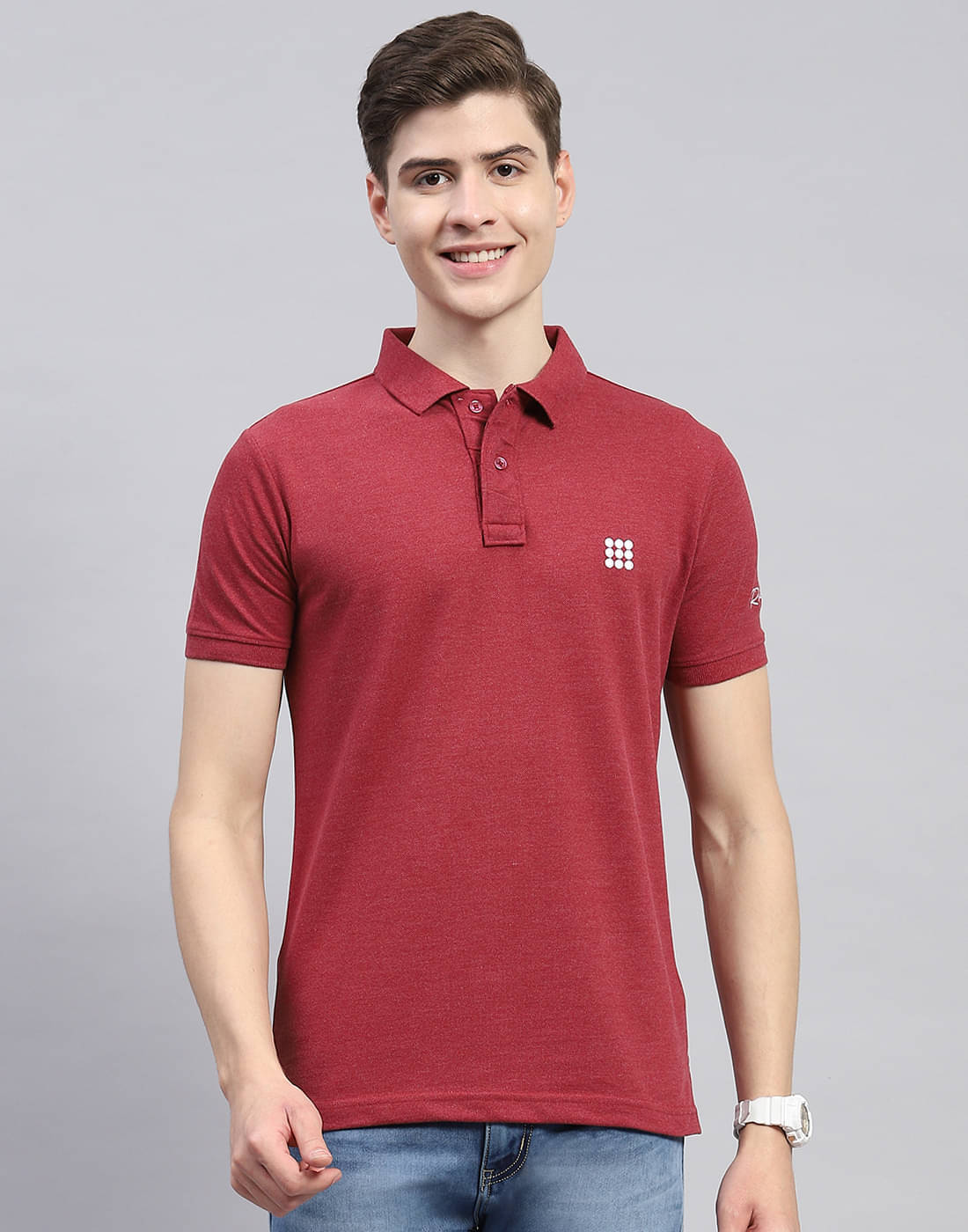 Rock.it Pack of 1 Polyester Regular Fit Solid Half Sleeves Men's Polo T Shirt ( Wine ) Rock.it Pack of 1 Polyester Regular Fit Solid Half Sleeves Men's Polo T Shirt ( Wine )