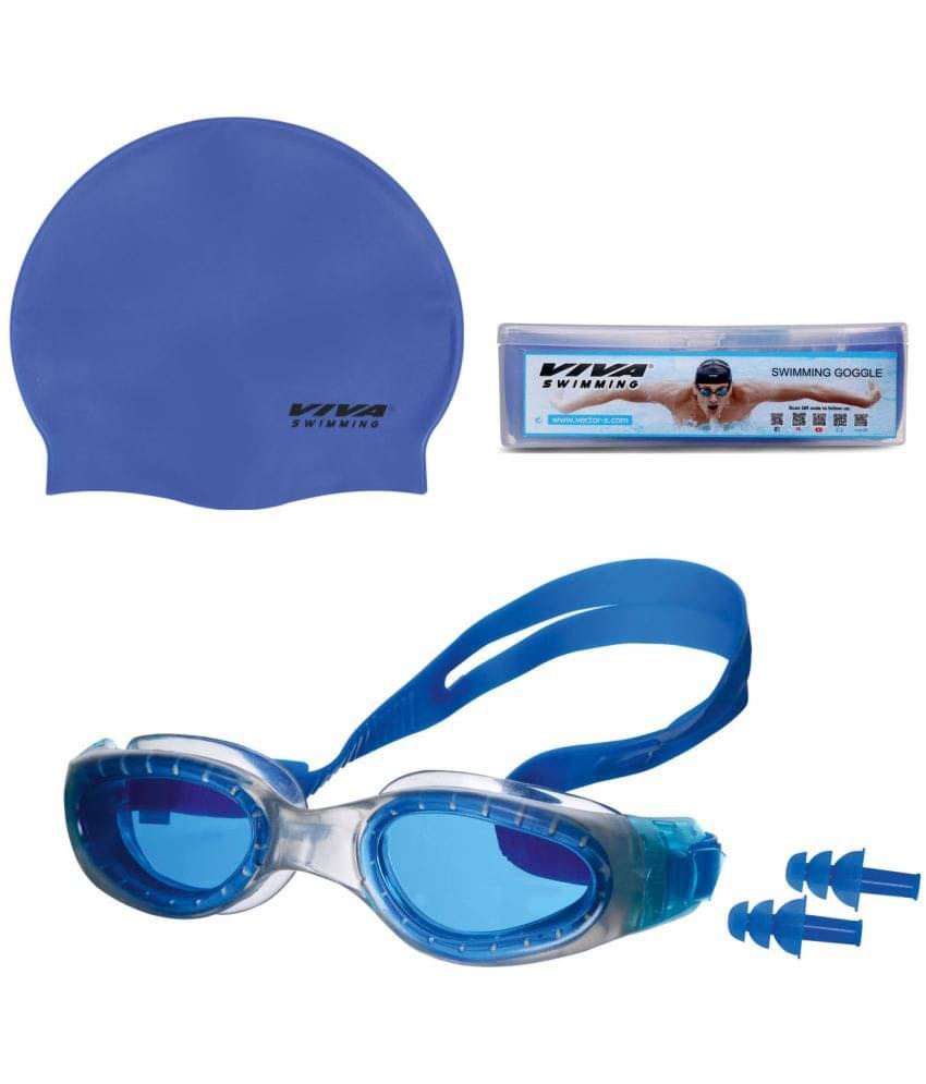     			Viva Swimming VIVA-30 Google+Cap+EP Set For Outdoor  Kit For Senior  Junior Men's Women's
