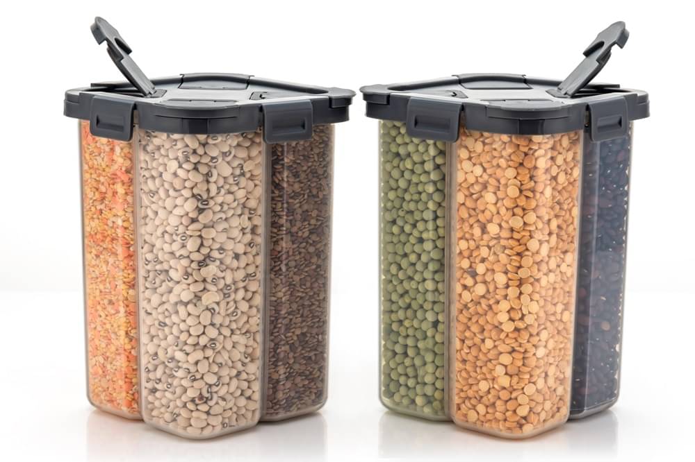 analog kichenware Dal/Pasta/Grocery PET Grey Dal Container ( Set of 2 ) analog kichenware Dal/Pasta/Grocery PET Grey Dal Container ( Set of 2 )