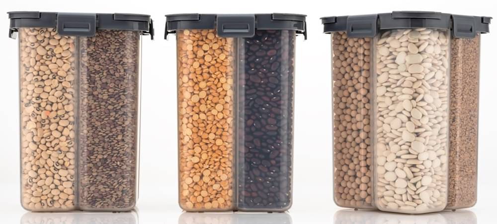 analog kichenware Dal/Pasta/Grocery PET Grey Dal Container ( Set of 3 ) analog kichenware Dal/Pasta/Grocery PET Grey Dal Container ( Set of 3 )
