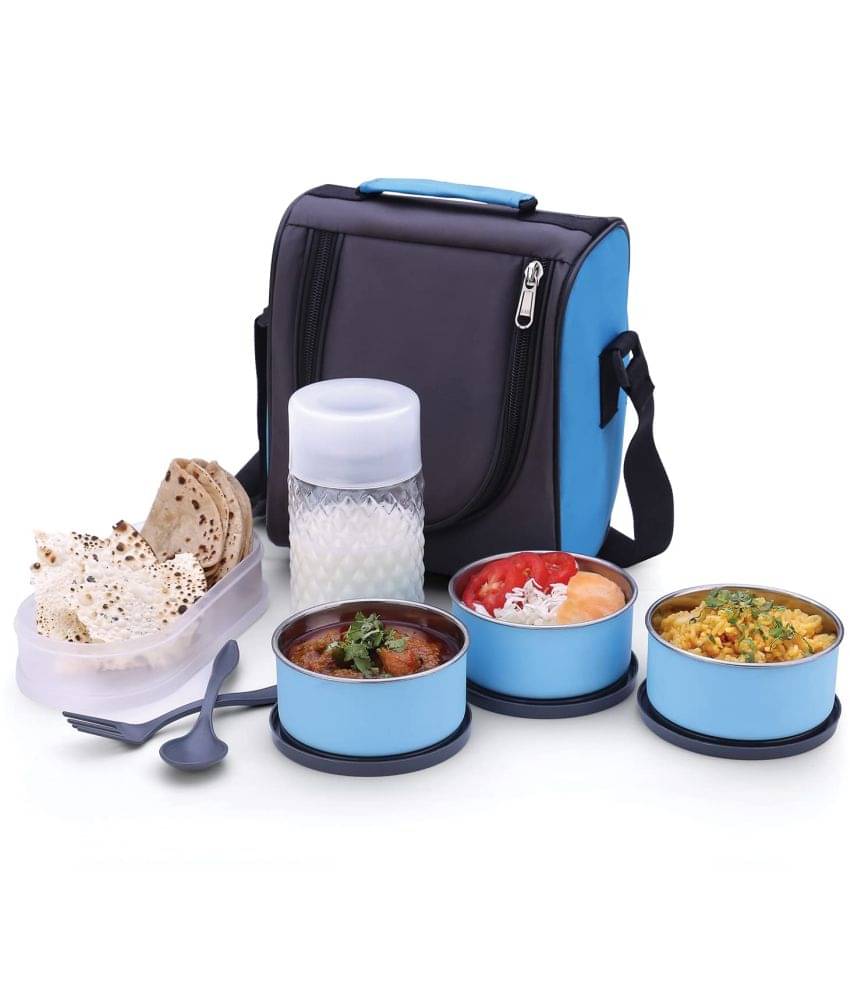     			Analog Kitchenware Kids/Adult/Office Lunch Box Stainless Steel Lunch Box 5 - Container ( Pack of 5 )