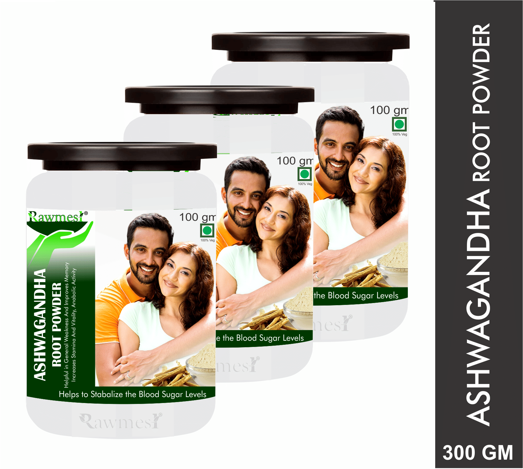 Rawmest Ashwagandha Powder 100 Gm Pack of 3