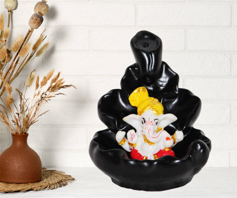     			BECKON VENTURE Backflow Ganesha Showpiece 9.5 cm - Pack of 1
