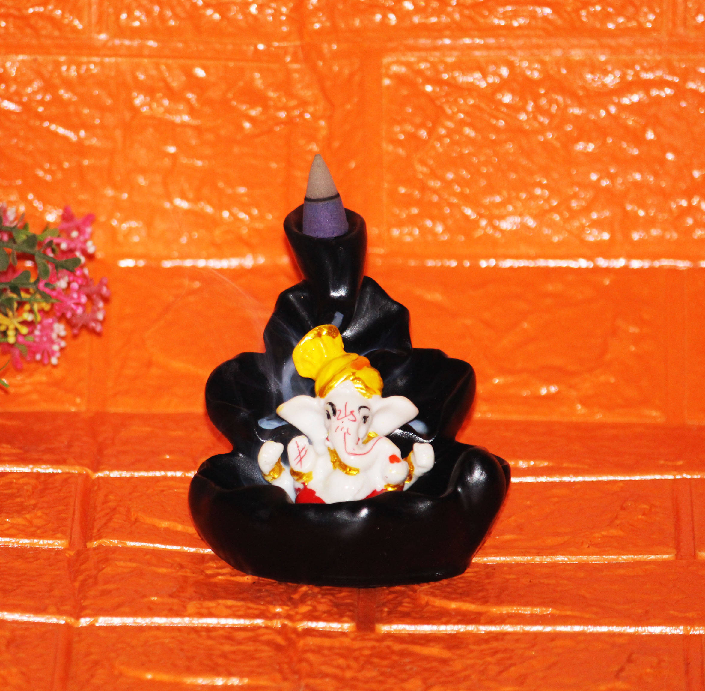     			BECKON VENTURE Backflow Ganesha Showpiece 9.5 cm - Pack of 1