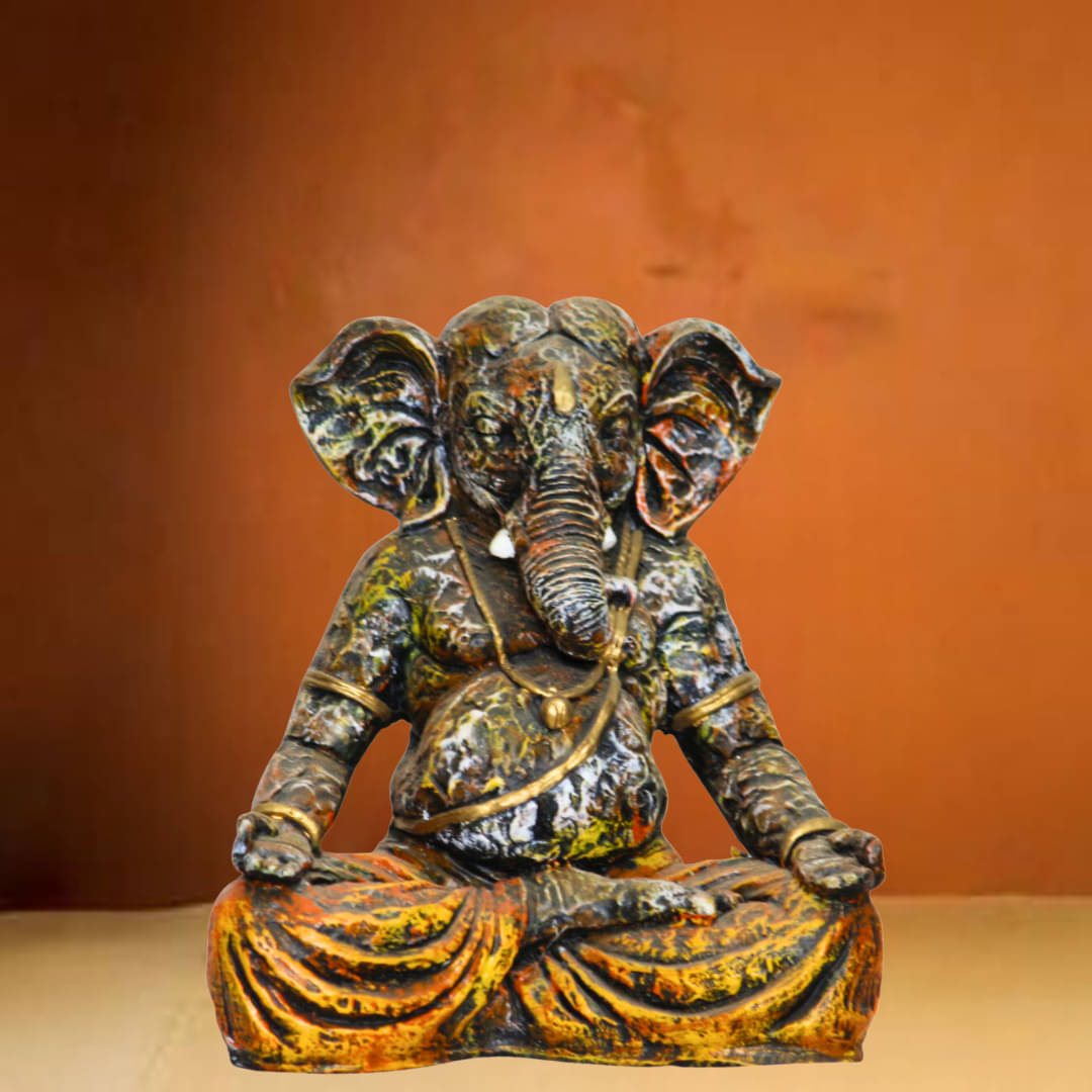     			BECKON VENTURE Palm Ganesha Showpiece 18 cm - Pack of 1