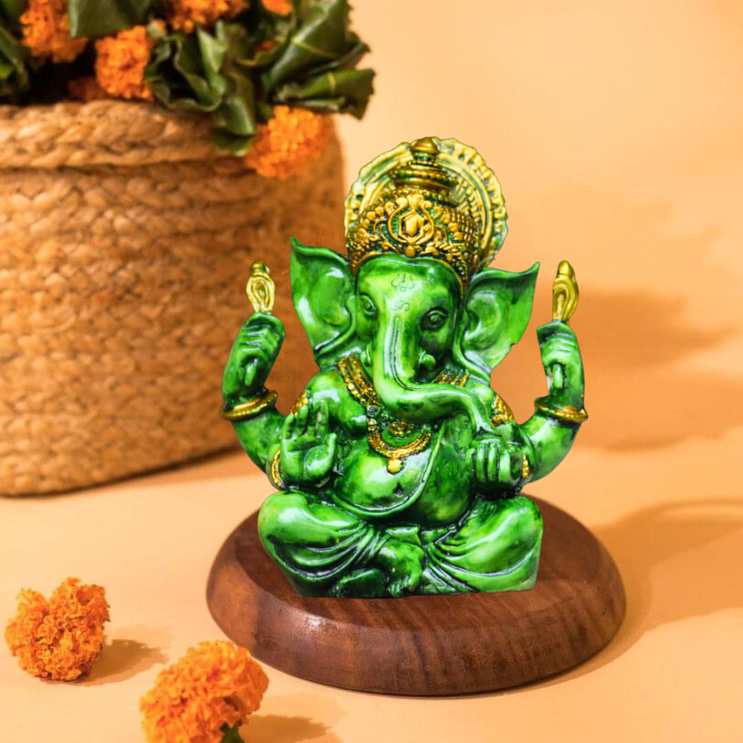     			BECKON VENTURE Palm Ganesha Showpiece 16.5 cm - Pack of 1