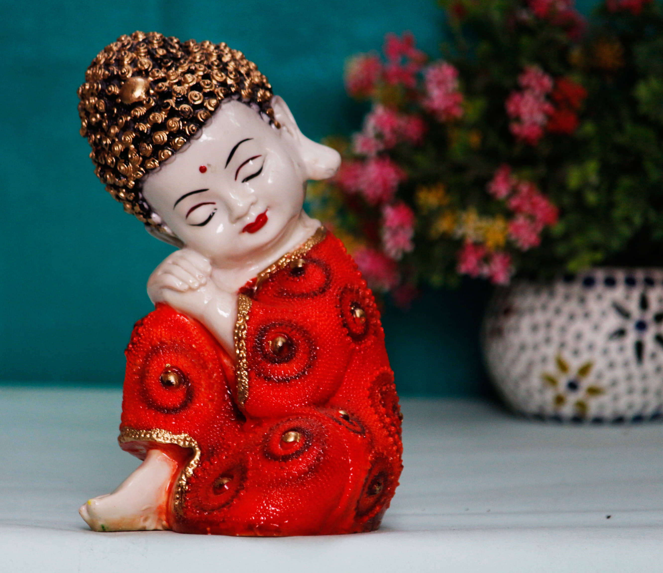 BECKON VENTURE Samadhi Buddha Showpiece 18.5 cm - Pack of 1