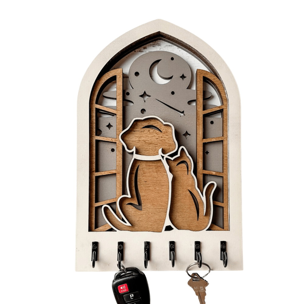     			Do it yourself key holder,High quality MDF 3d desin ,paint & Brush (Lovely pets)