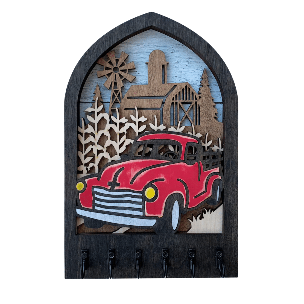     			Do it yourself key holder,High quality MDF 3d desin ,paint & Brush (Vintage Car)