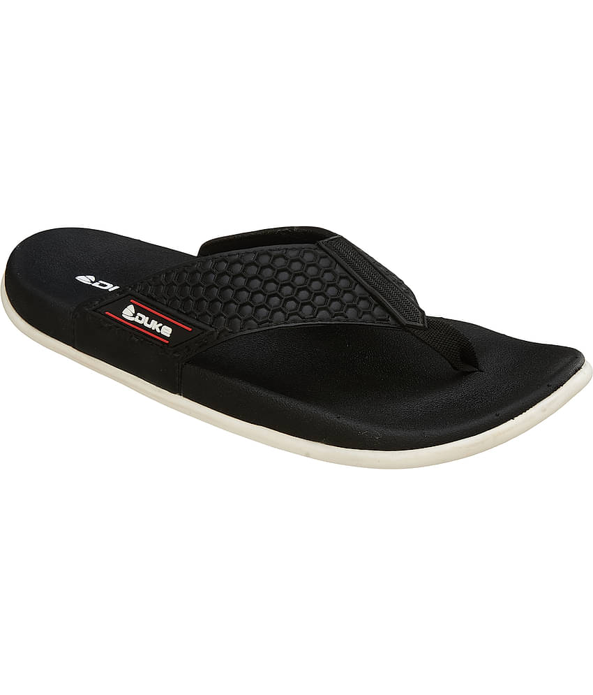 Duke Black Men's Thong Flip Flop