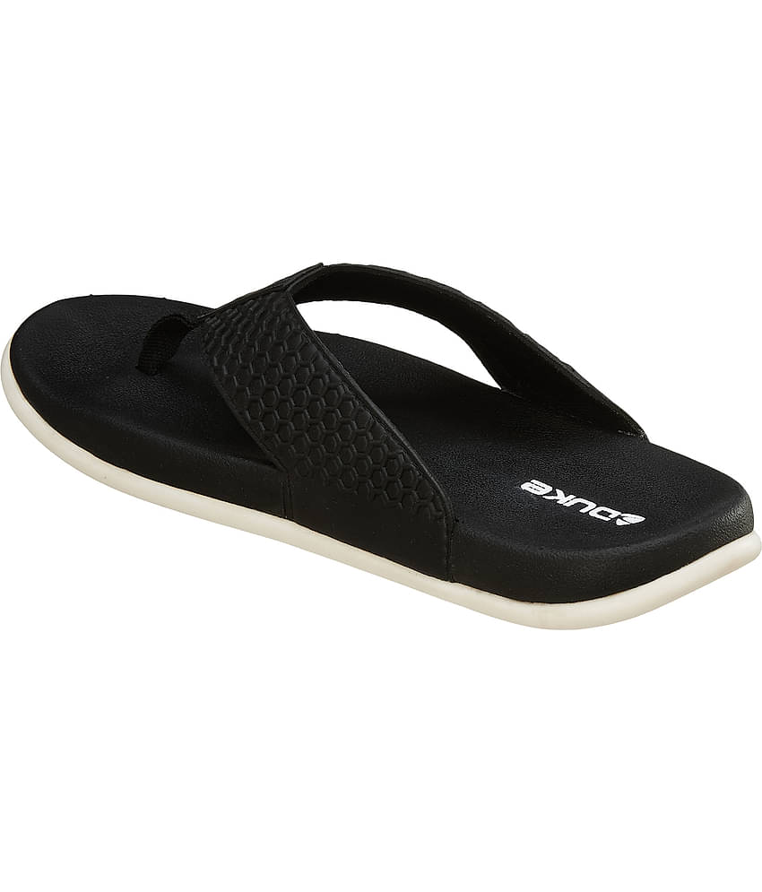 Duke Black Men's Thong Flip Flop