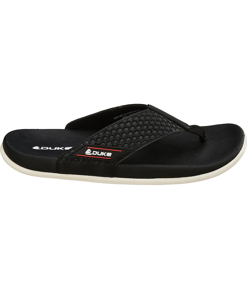 Duke Black Men's Thong Flip Flop