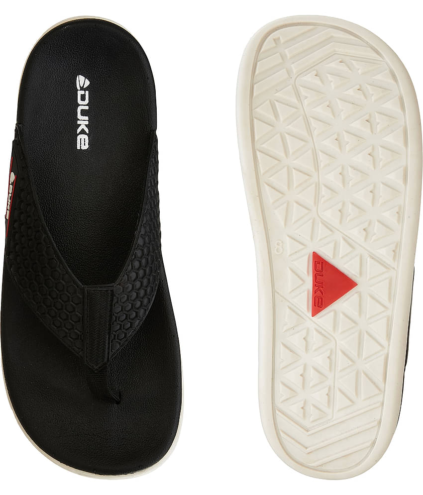 Duke Black Men's Thong Flip Flop