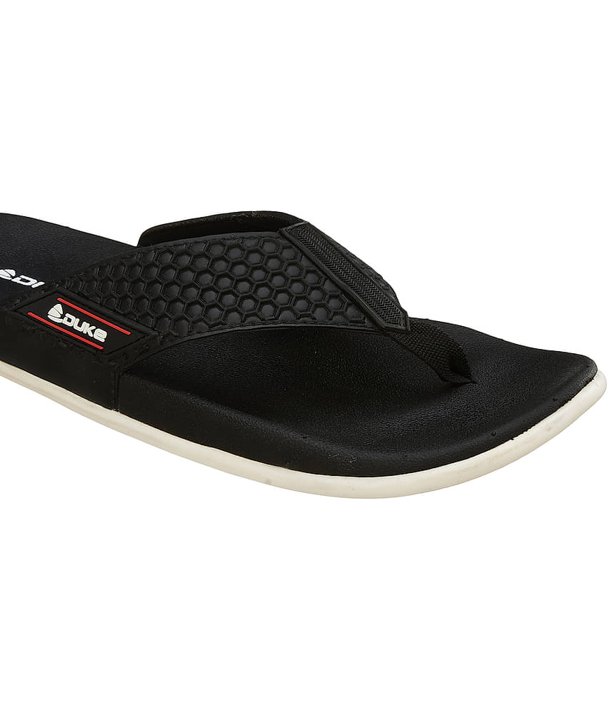 Duke Black Men's Thong Flip Flop