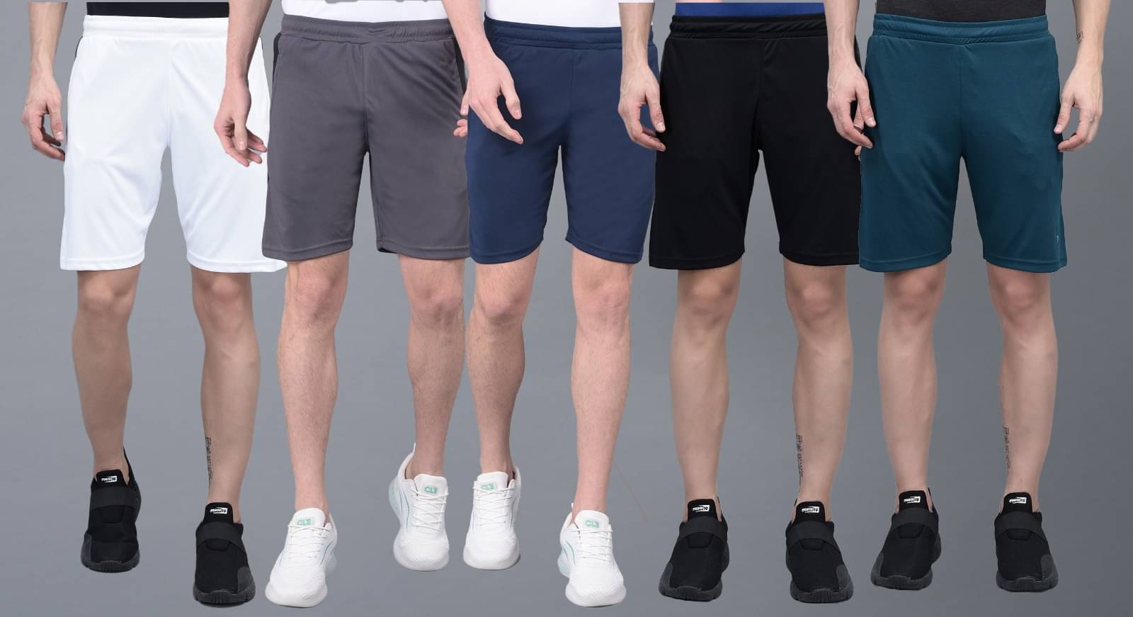 Force NXT Multi Polyester Men's Gym Shorts ( Pack of 5 ) Force NXT Multi Polyester Men's Gym Shorts ( Pack of 5 )