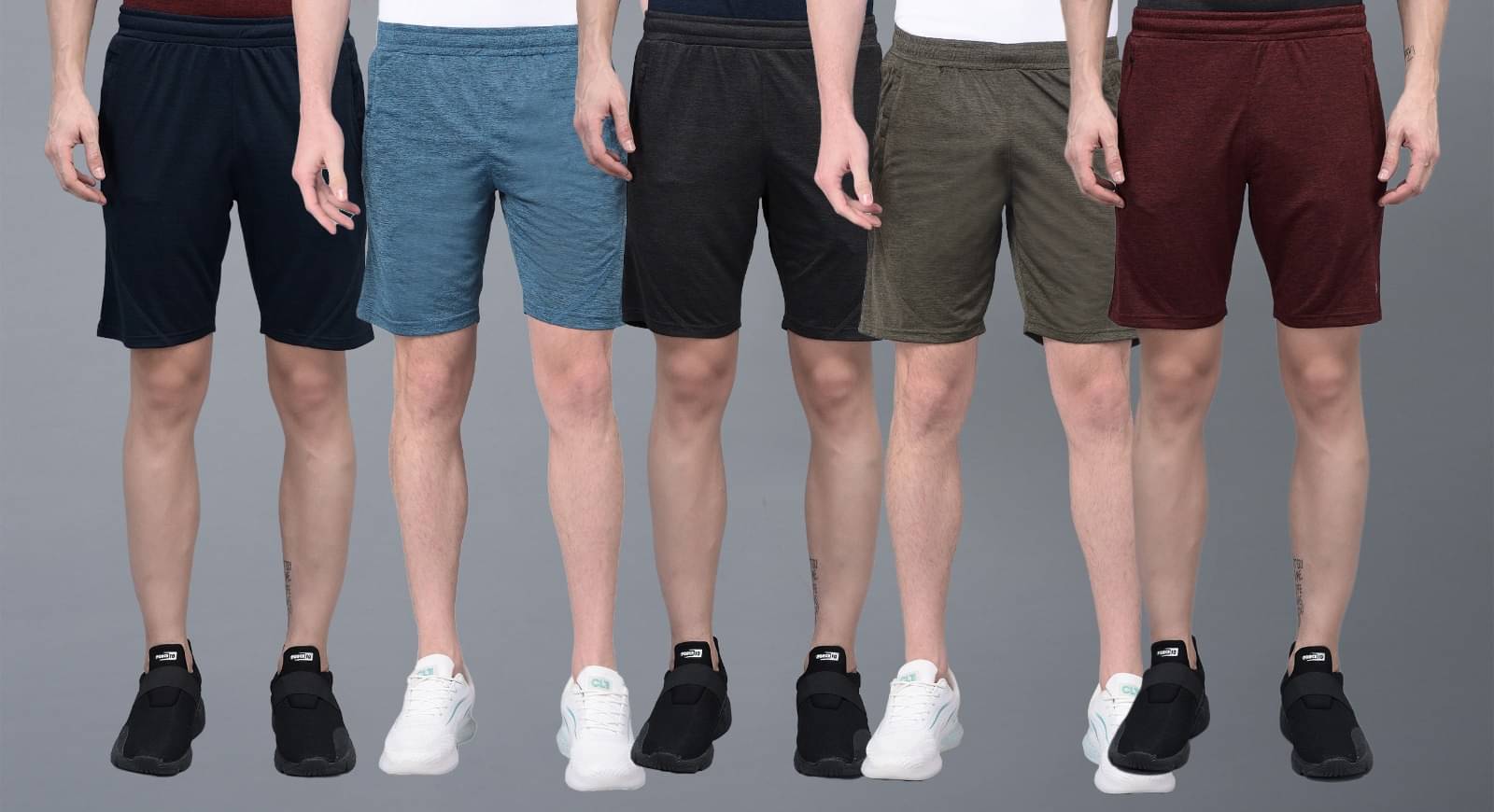 Force NXT Multi Polyester Men's Gym Shorts ( Pack of 5 ) Force NXT Multi Polyester Men's Gym Shorts ( Pack of 5 )