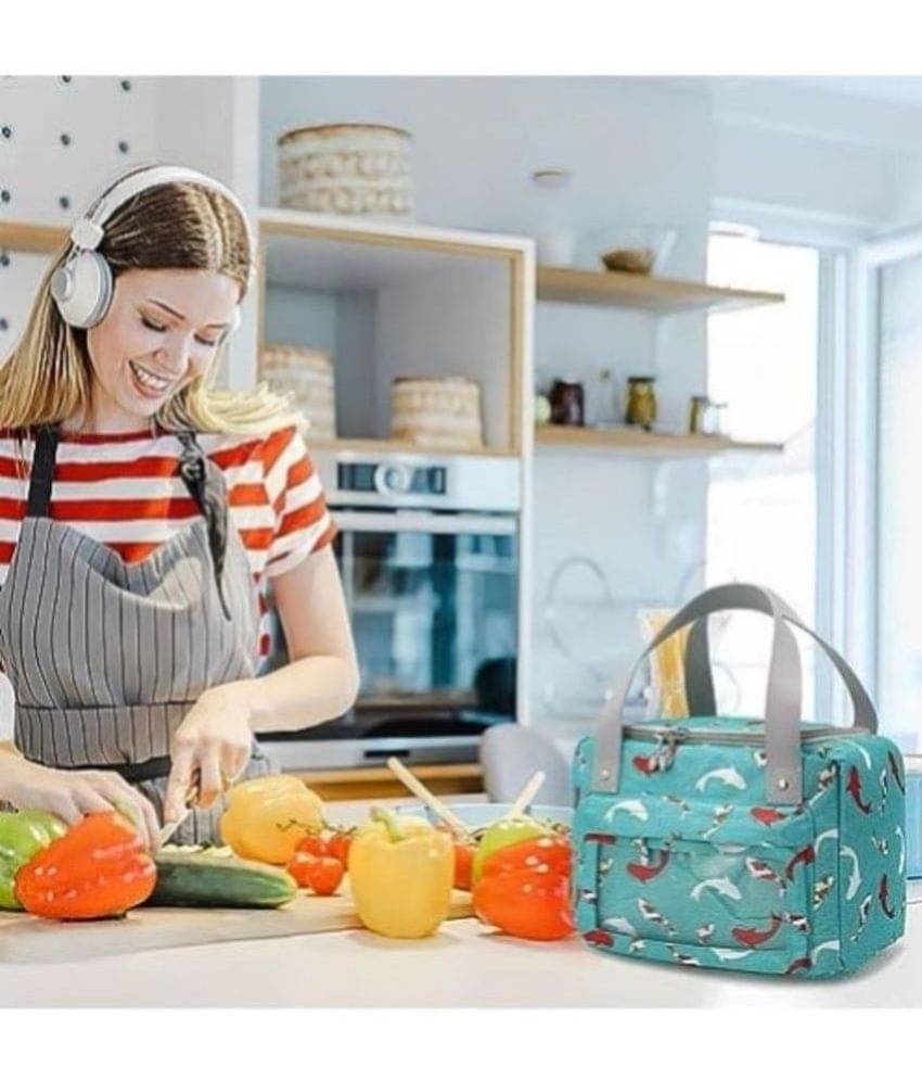House Of Quirk Green Lunch Bags ( 1 Pc ) House Of Quirk Green Lunch Bags ( 1 Pc )