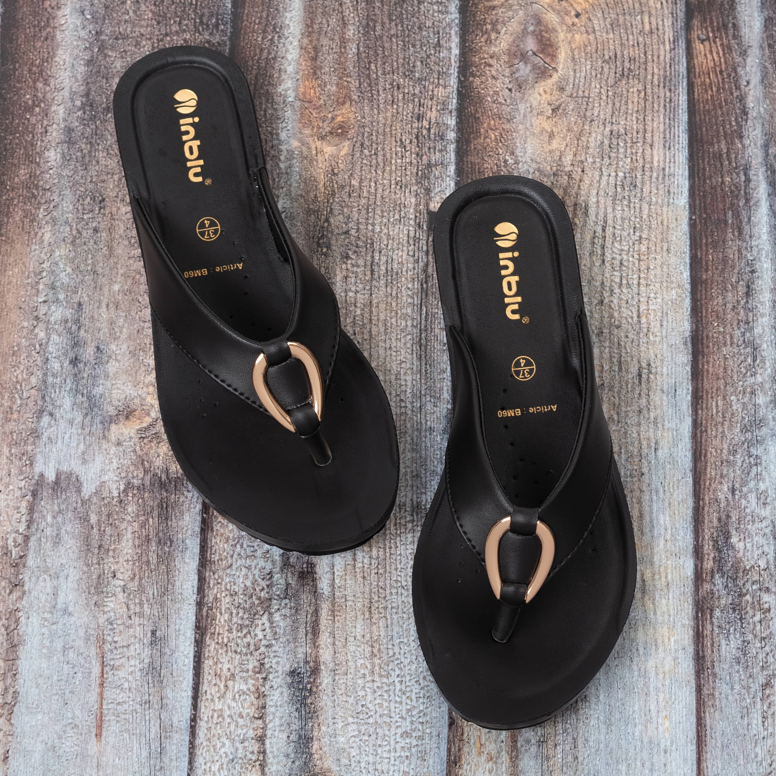 Inblu Black Women's Slipper     			Inblu Black Women's Slipper