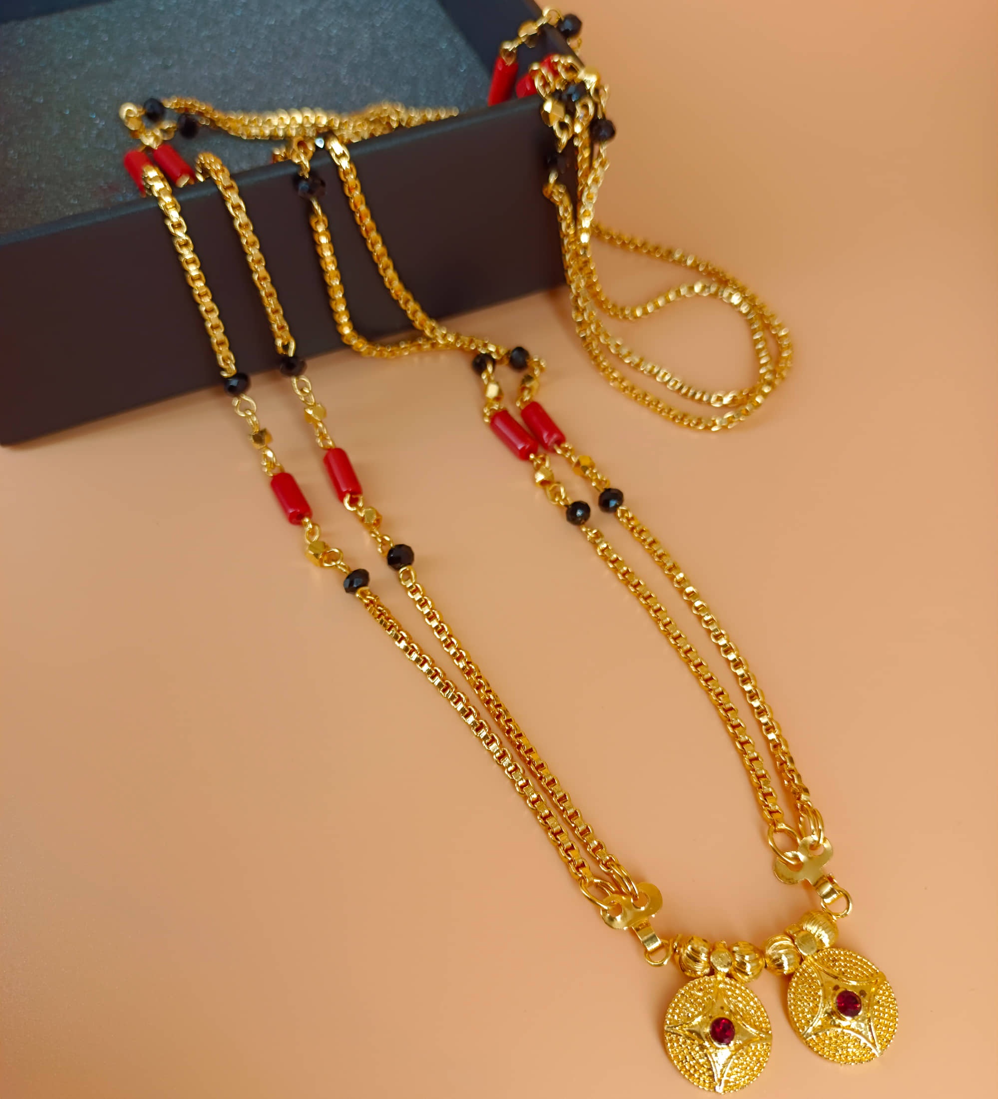 JIPPA Golden Mangalsutra ( Pack of 1 )