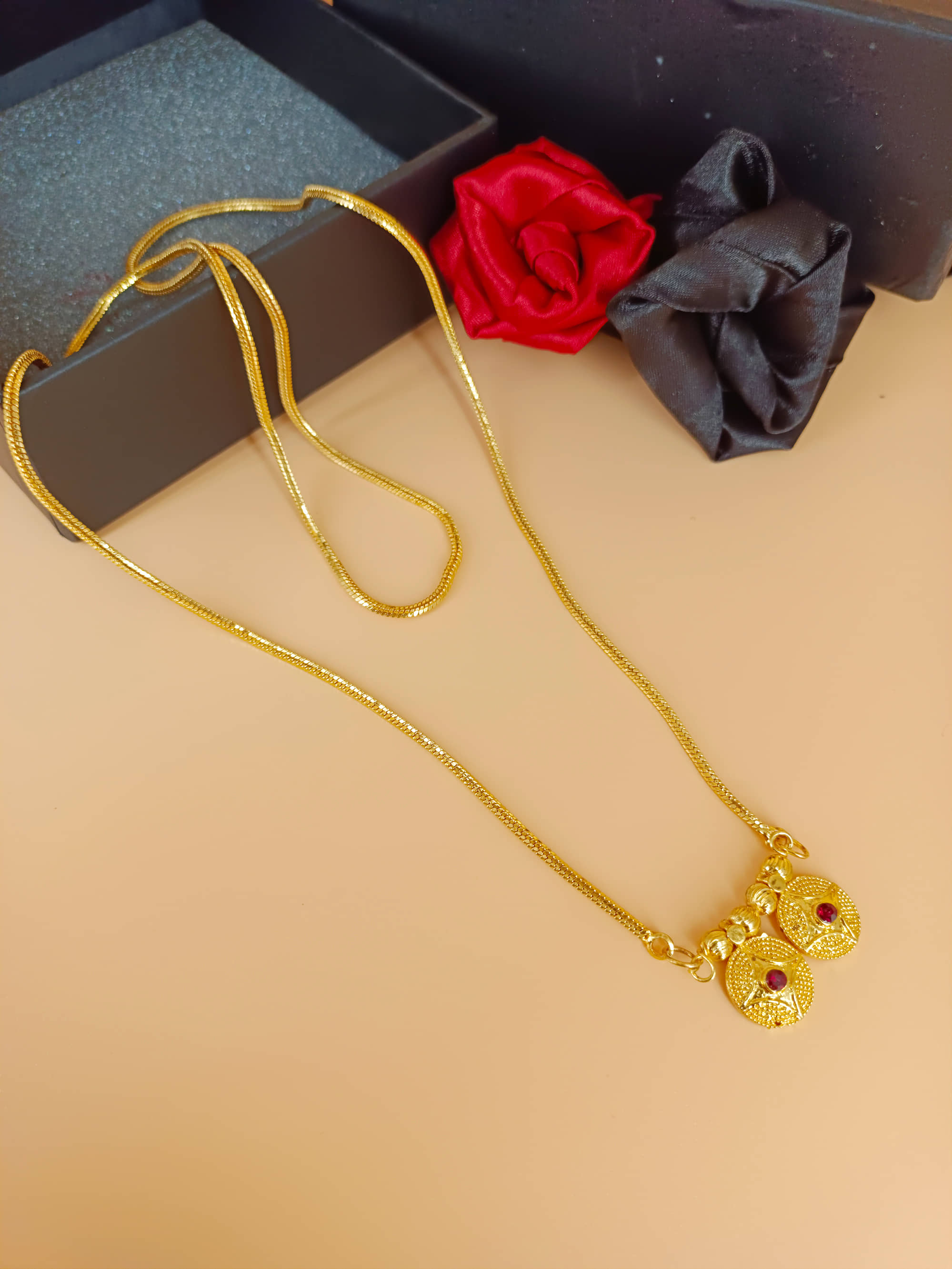 JIPPA Golden Mangalsutra ( Pack of 1 )