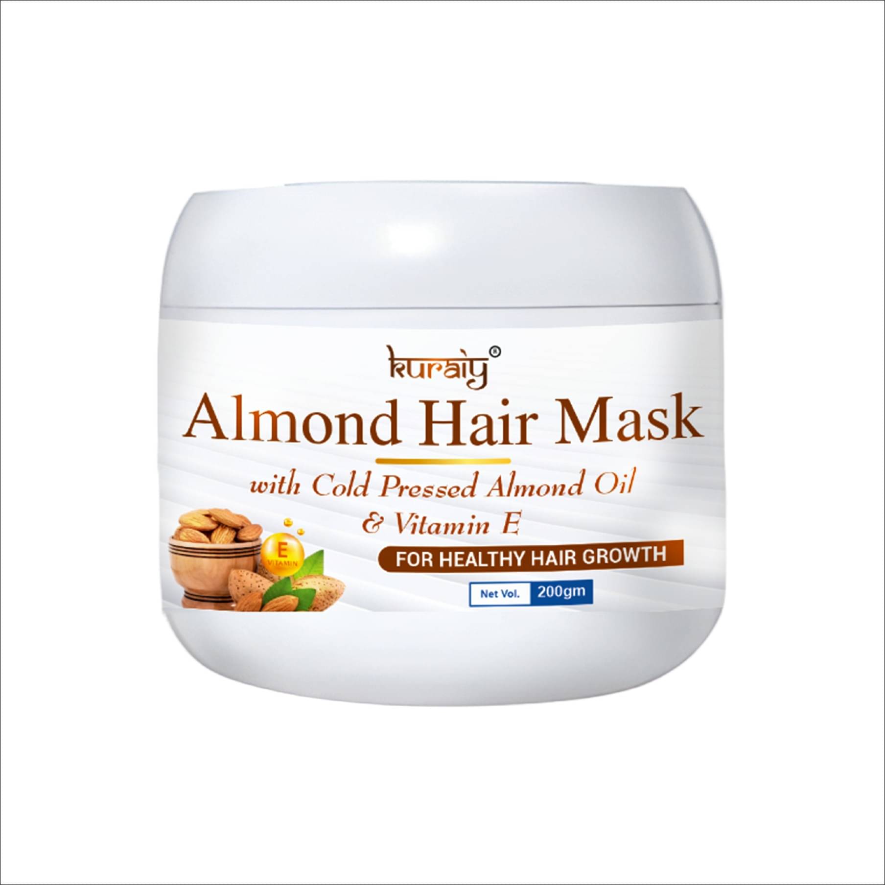 KURAIY Almond Hair Mask With Almond Oil & Vitamin E For Healthy Hair Growth 200g KURAIY Almond Hair Mask With Almond Oil & Vitamin E For Healthy Hair Growth 200g