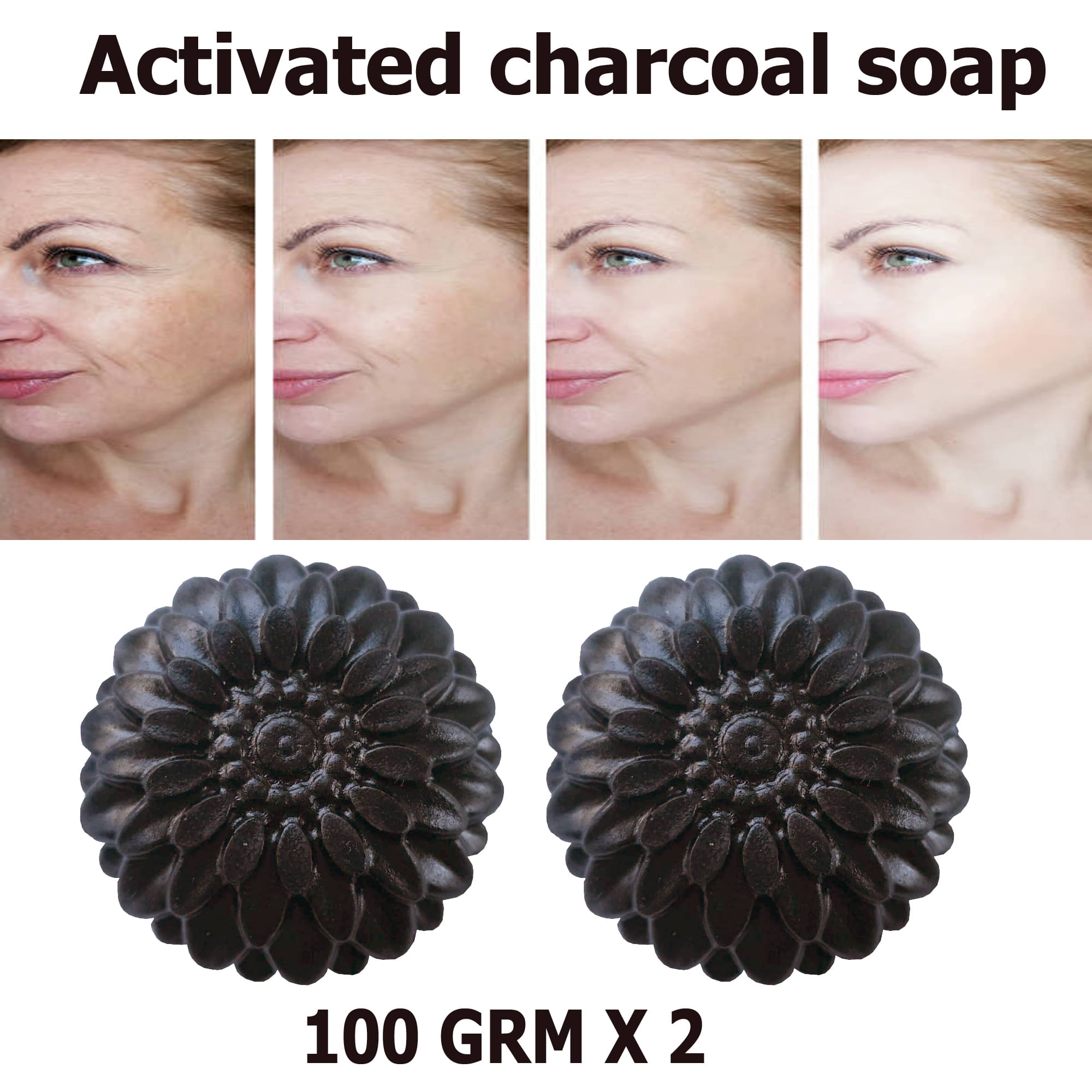 Kuraiy Activated Charcoal Deep Cleansing Bath Soap, 100g (Pack of 2) (2x 100 g) Kuraiy Activated Charcoal Deep Cleansing Bath Soap, 100g (Pack of 2) (2x 100 g)