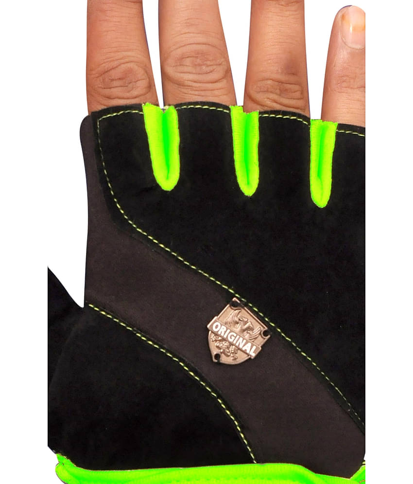 LITEFEEL Sports and Gym Metal Unisex Polyester Gym Gloves For Advanced Fitness Training and Workout With Half-Finger Length