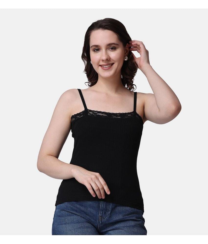 POPWINGS Women's Polyester Regular Top ( Black ) POPWINGS Women's Polyester Regular Top ( Black )