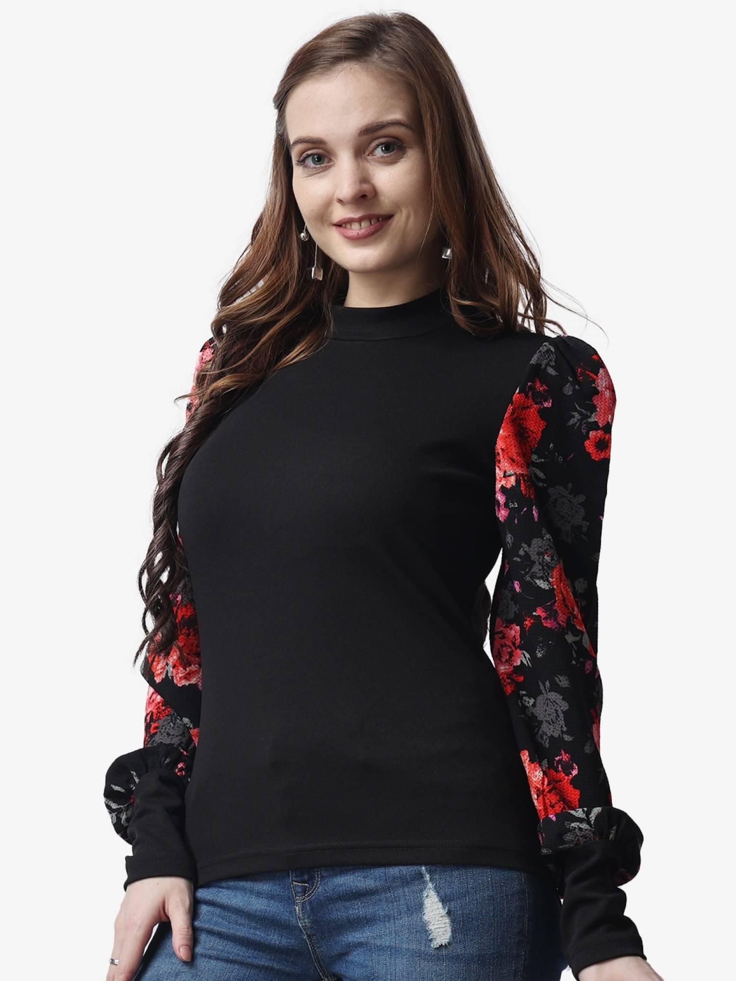 POPWINGS Women's Polyester Regular Top ( Multicolor ) POPWINGS Women's Polyester Regular Top ( Multicolor )
