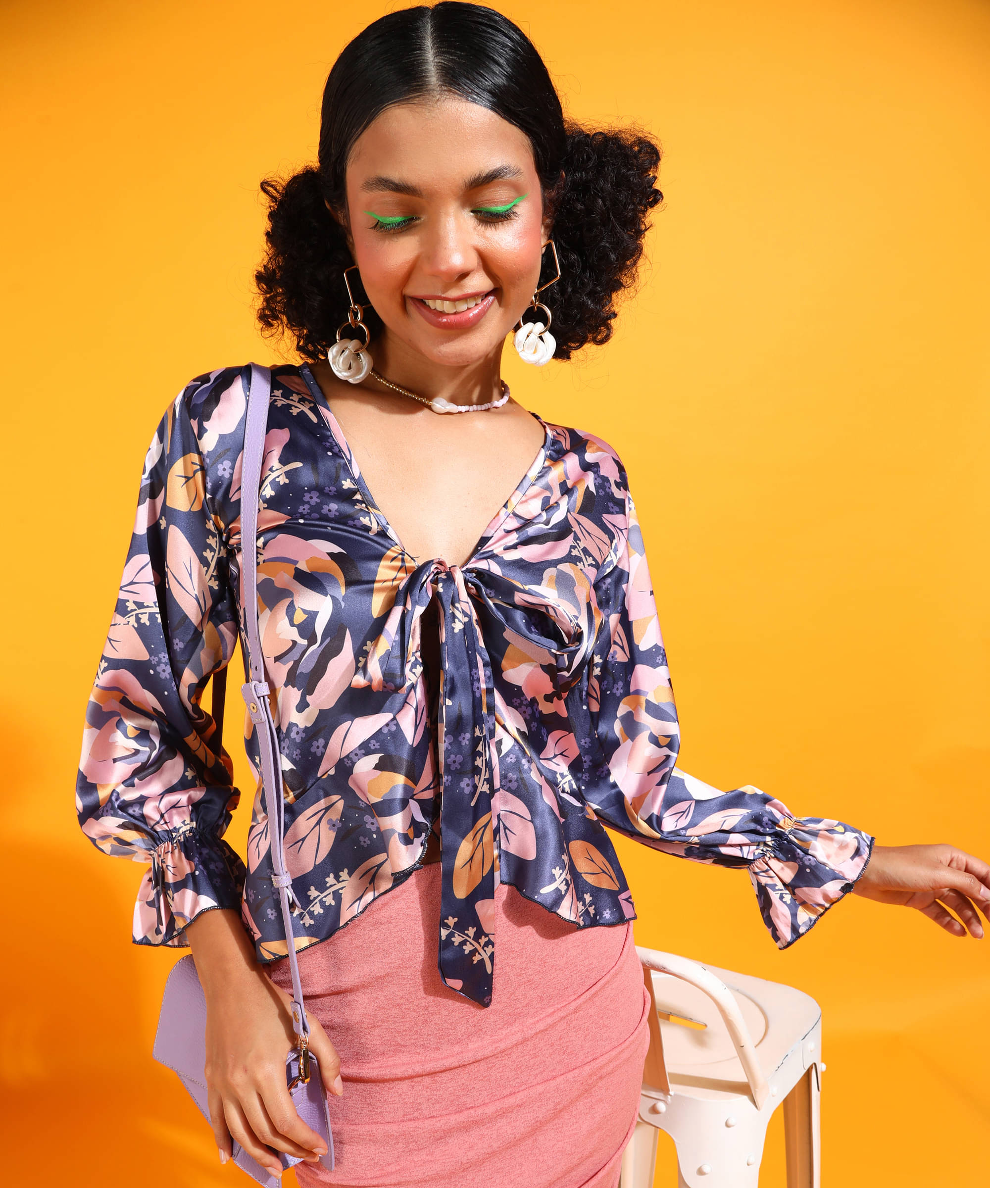     			POPWINGS Women's Polyester Crop Top ( Purple )