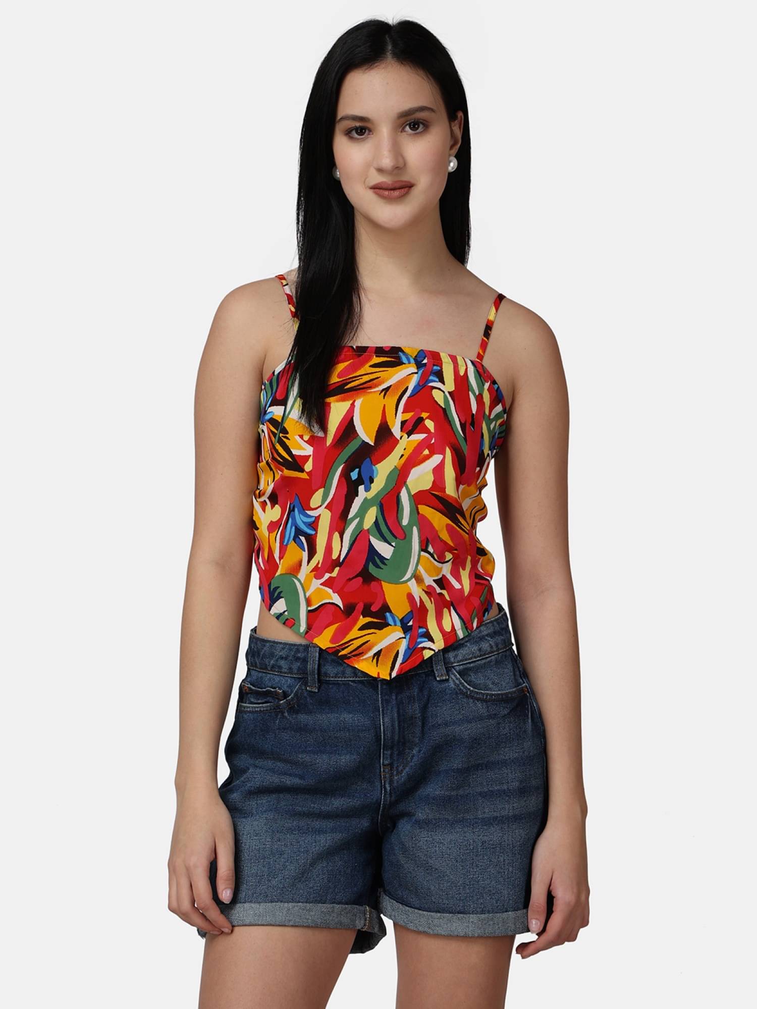     			POPWINGS Women's Polyester Regular Top ( Red )