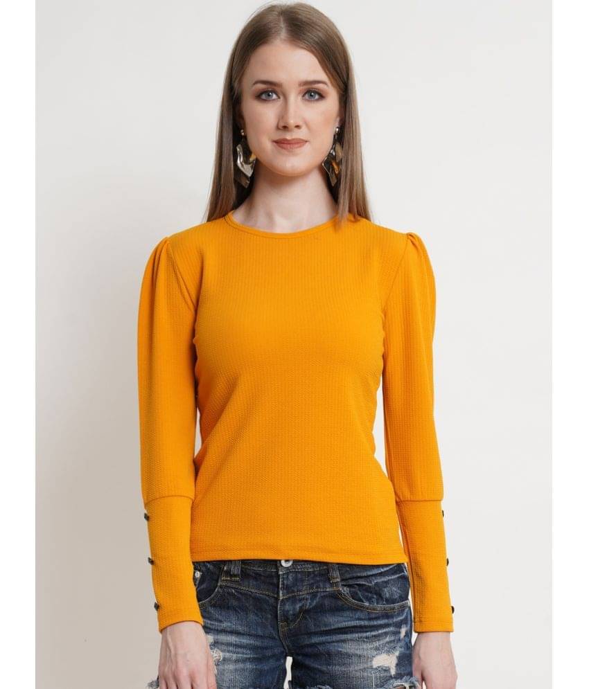     			POPWINGS Women's Polyester Regular Top ( Yellow )