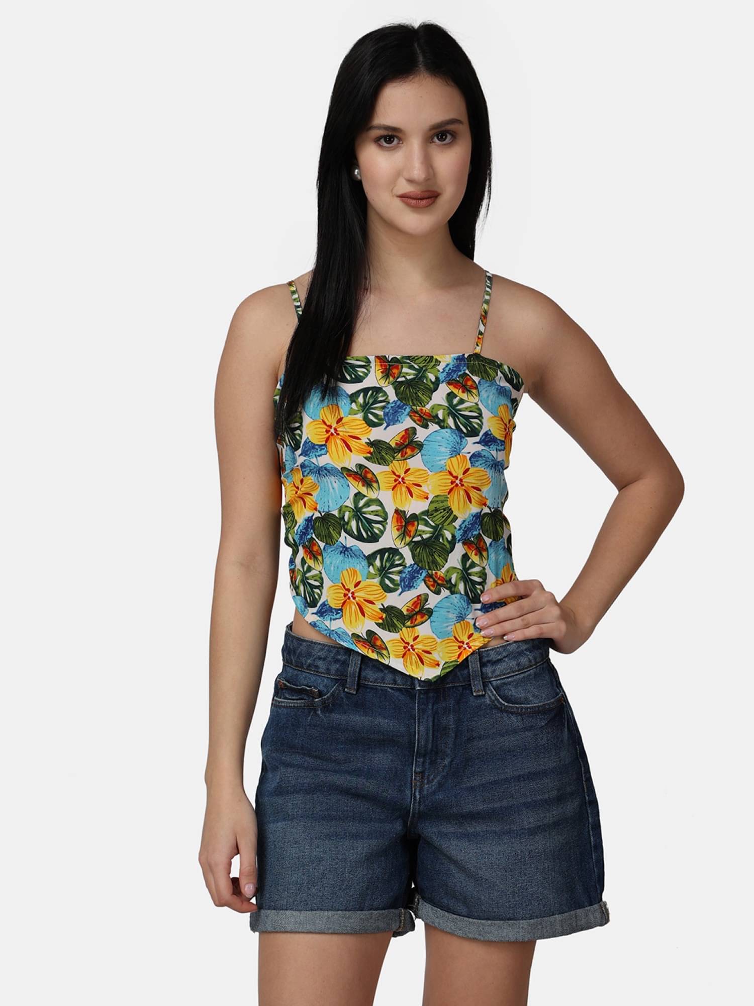 POPWINGS Women's Polyester Regular Top ( Yellow ) POPWINGS Women's Polyester Regular Top ( Yellow )
