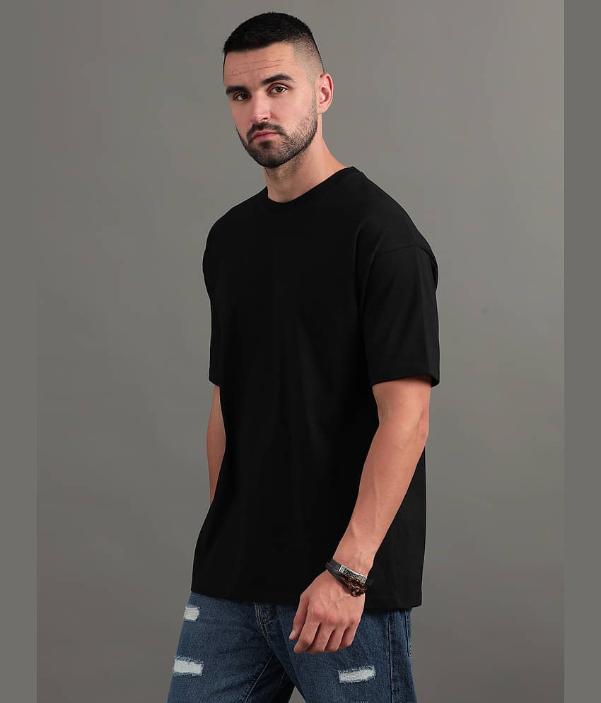 Paul Street Pack of 1 100% Cotton Slim Fit Men's T-Shirt ( Black )